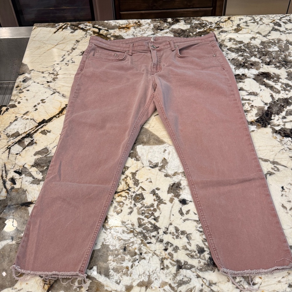 Rag & Bone Dusty Pink Cropped Jeans